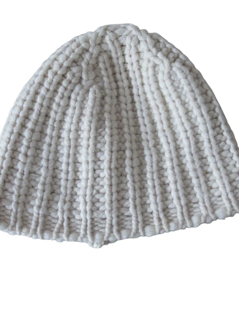 Martin Osa Cream Cable Knit Beanie Hat One Size Wool Cashmere Winter Classic